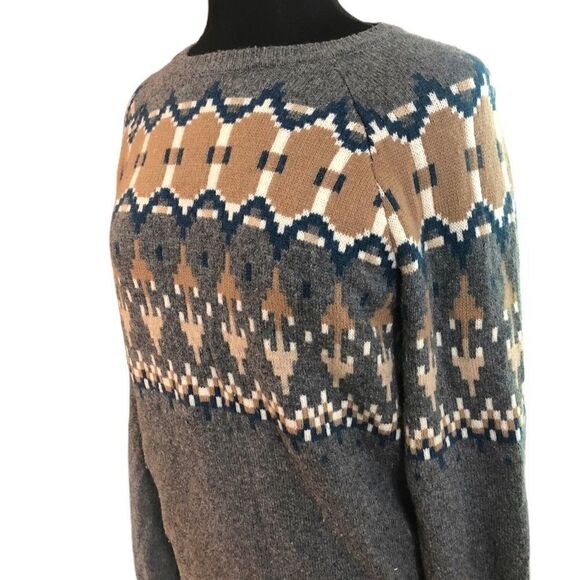 𝅺mango Man Wool Blend Fair Isle Sweater Size S - Picture 2 of 6